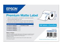 Epson Premium - Matt - permanenter Acrylklebstoff - hochweiss - 105 x 210 mm 2256 Etikett(en) (8 Rolle(n) x 282) gestanzte Etike