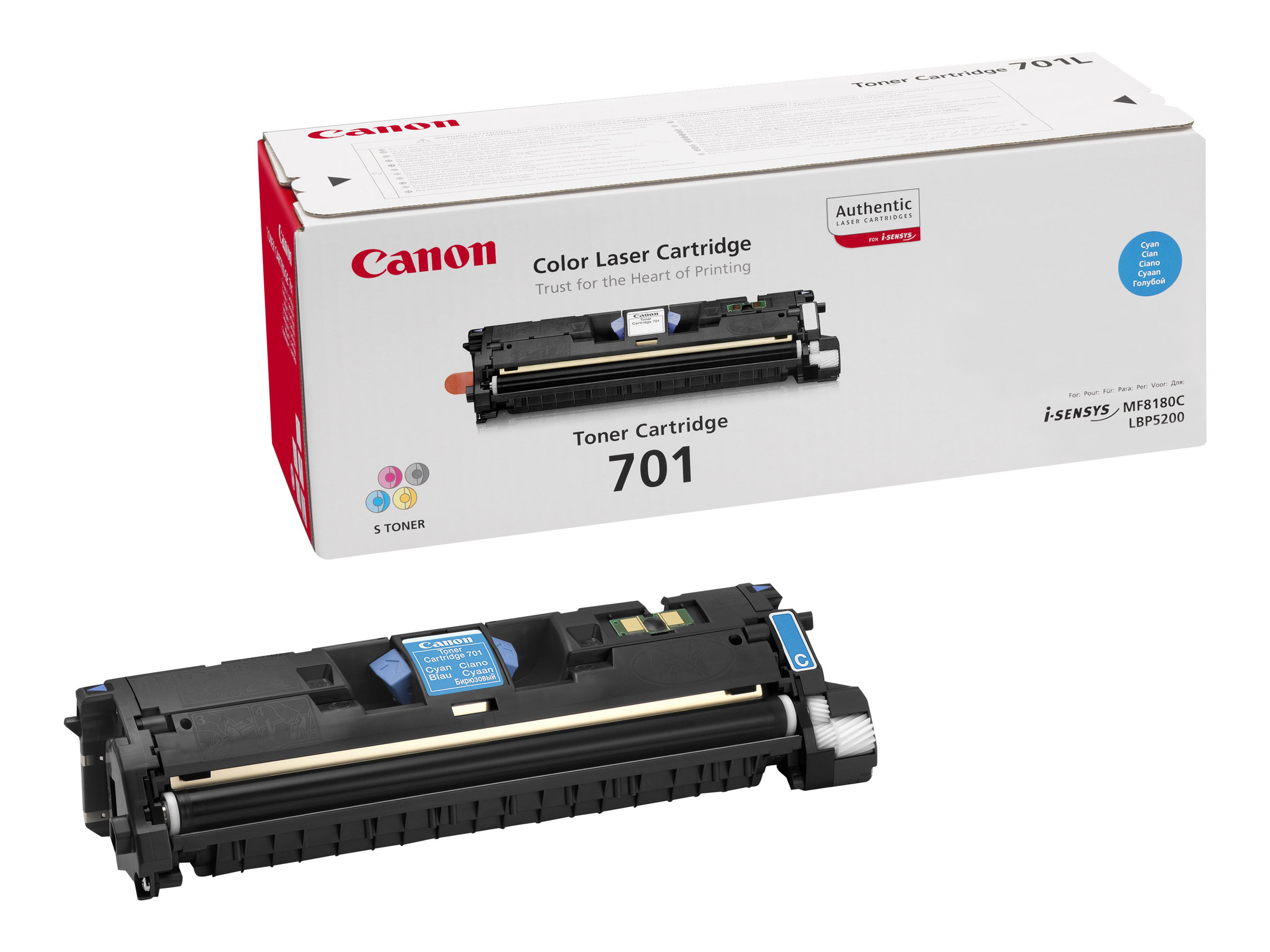 Canon 701 - Cyan - Original - Tonerpatrone - fr ImageCLASS MF8180c; Laser Shot LBP-5200; LaserBase MF8180C