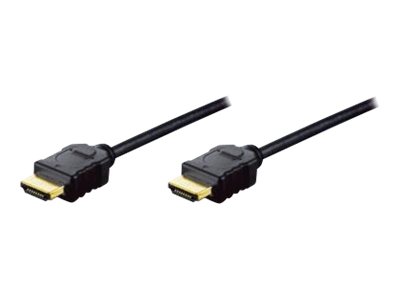 ASSMANN HDMI High Speed - HDMI-Kabel mit Ethernet - HDMI mnnlich zu HDMI mnnlich - 2 m - Doppelisolierung - Schwarz