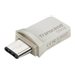Transcend JetFlash 890 - USB-Flash-Laufwerk - 128 GB - USB 3.1 Gen 1 / USB-C - Silber