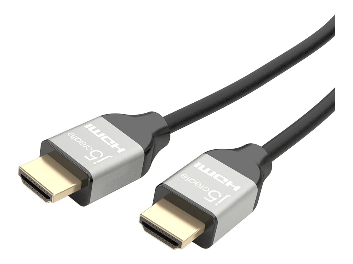 j5create JDc52 - HDMI-Kabel mit Ethernet - HDMI mnnlich zu HDMI mnnlich - 2 m - Dreifachisolierung - Schwarz