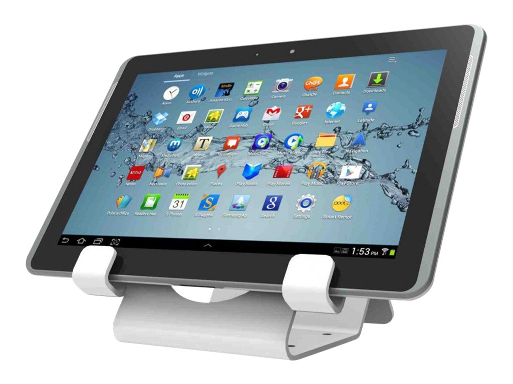 Compulocks Universal Tablet Holder with Keyed Cable Lock - Aufstellung - fr Tablett - verriegelbar - hochwertiges Aluminium - w