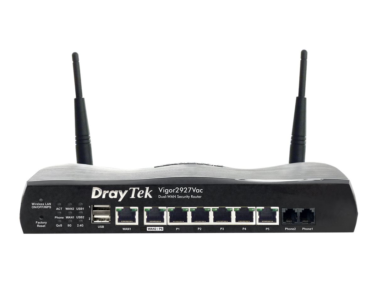 Draytek Vigor 2927VAC - Wireless Router - Switch mit 6 Ports - GigE - WAN-Ports: 2 - Wi-Fi 5