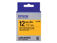 Epson LK-4YBP - Schwarz auf Gelb - Rolle (1,2 cm x 9 m) 1 Kassette(n) Etikettenband - fr LabelWorks LW-1000, 300, 400, 600, 700