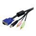 StarTech.com 1,8m 4-in-1 USB VGA KVM Kabel mit Audio - USB VGA KVM Switch Kabel mit Audio - Tastatur- / Video- / Maus- / Audio-K