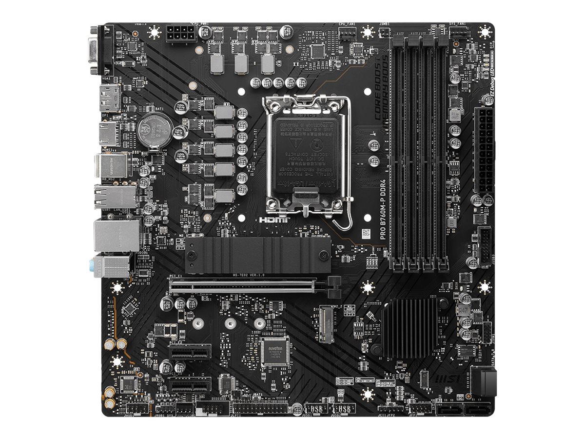 MSI PRO B760M-P DDR4 - Motherboard - micro ATX - LGA1700-Sockel - B760 Chipsatz - USB 3.2 Gen 1, USB-C 3.2 Gen2