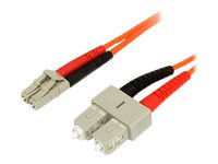 StarTech.com 3m Fiber Optic Cable - Multimode Duplex 62.5/125 - LSZH - LC/SC - OM1 - LC to SC Fiber Patch Cable (FIBLCSC3)