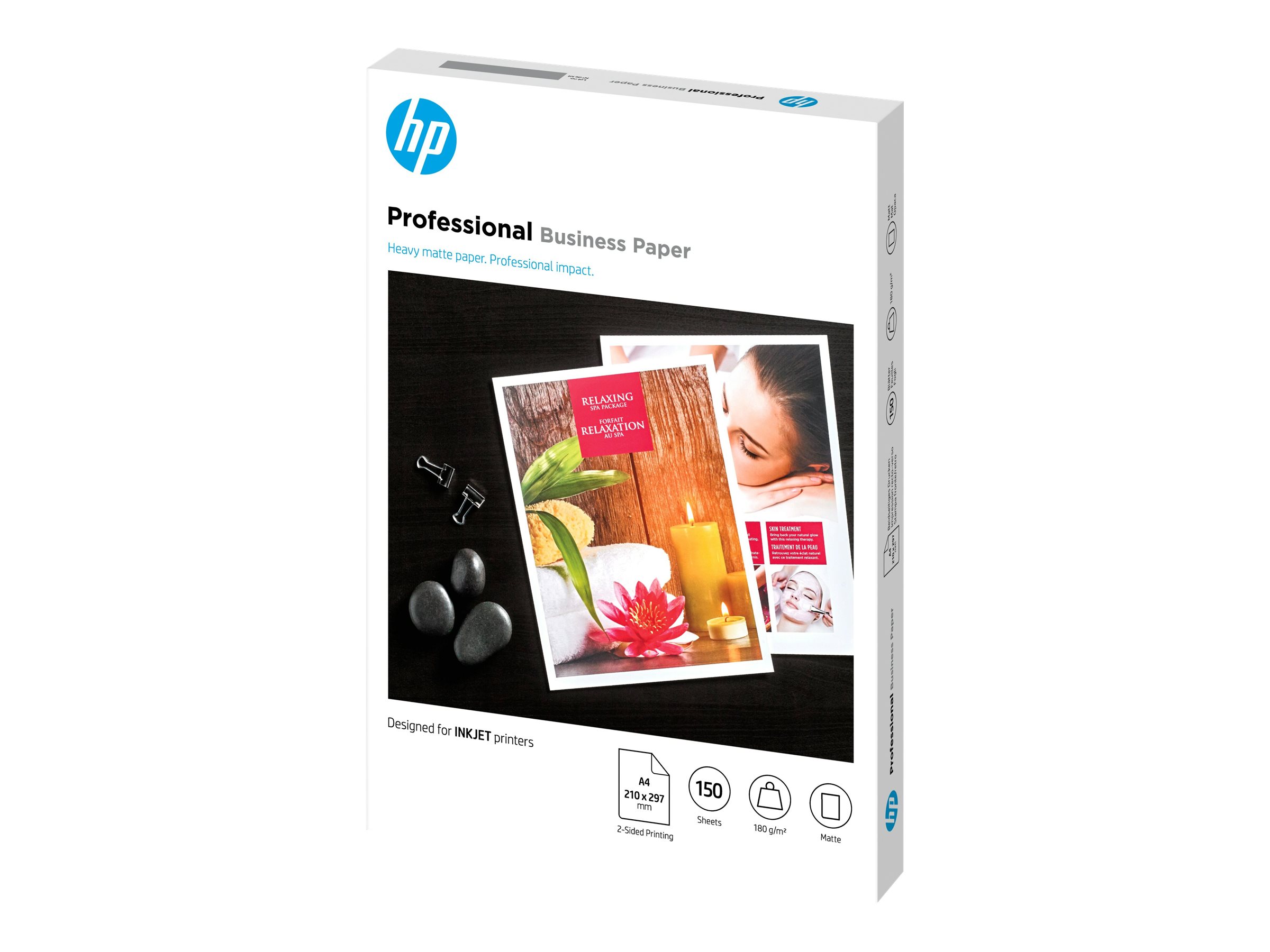 HP Professional - Matt - A4 (210 x 297 mm) - 180 g/m - 150 Blatt Fotopapier - fr Deskjet 15XX, Ink Advantage 27XX; Officejet 8
