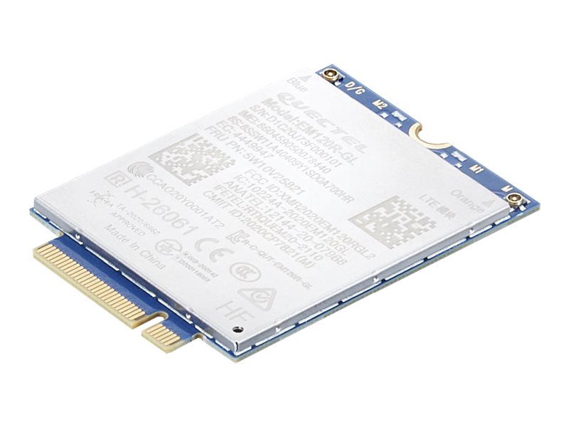 Quectel EM120R-GL - Drahtloses Mobilfunkmodem - 4G LTE Advanced - M.2 Card - 600 Mbps - fr ThinkPad X1 Carbon Gen 9 20XW (WWAN-