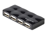 Belkin Hi-Speed USB 2.0 4-Port Mobile Hub - Hub - Desktop