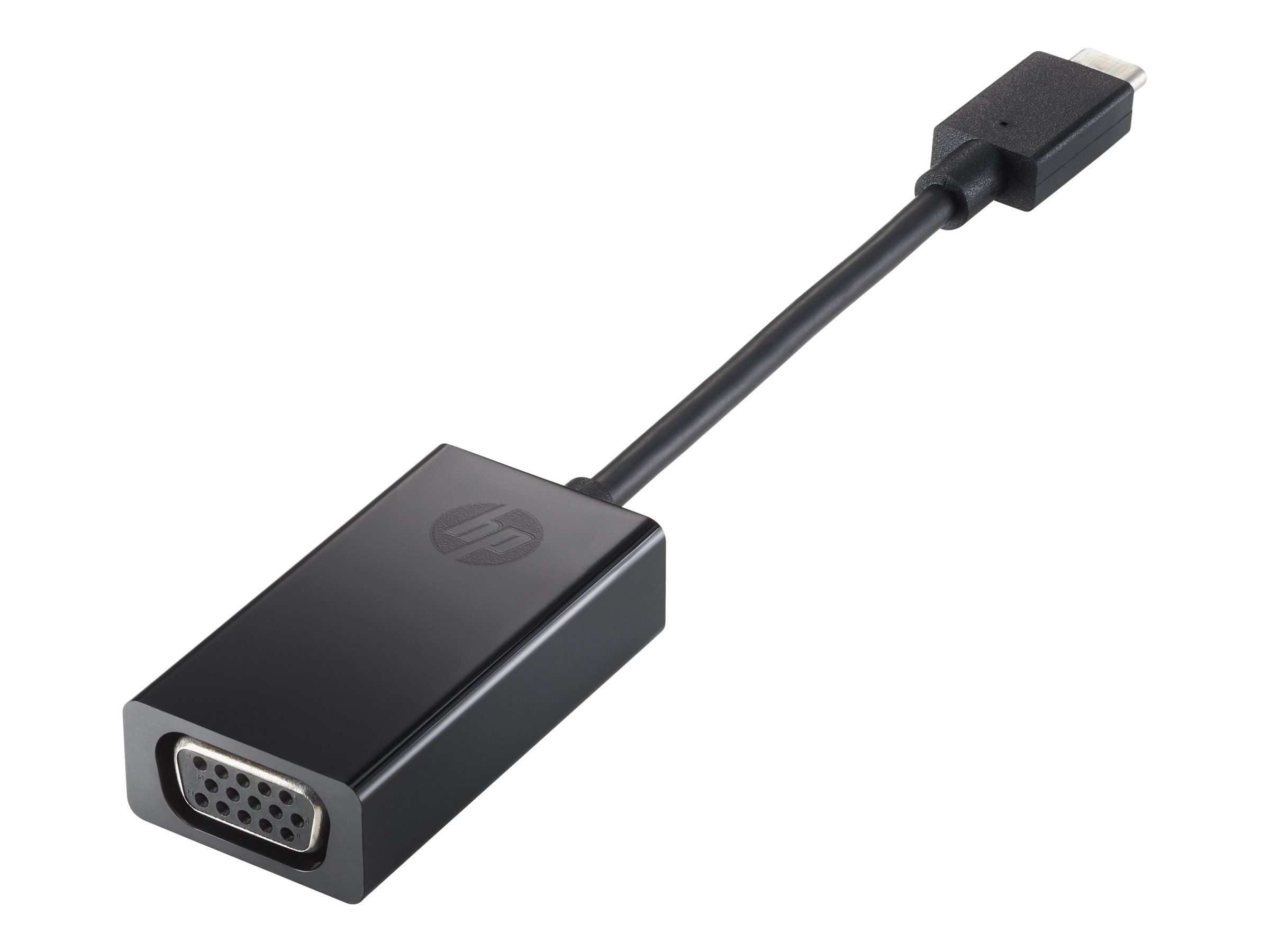 HP - Externer Videoadapter - USB-C - D-Sub - Schwarz - fr HP 20, 22, 24; Pavilion 24, 27, 510, 560, 590, 595, TP01