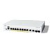 Cisco Catalyst 1300-8FP-2G - Switch - L3 - managed - 8 x 10/100/1000 (PoE+) + 2 x Combo Gigabit SFP/RJ-45 - an Rack montierbar