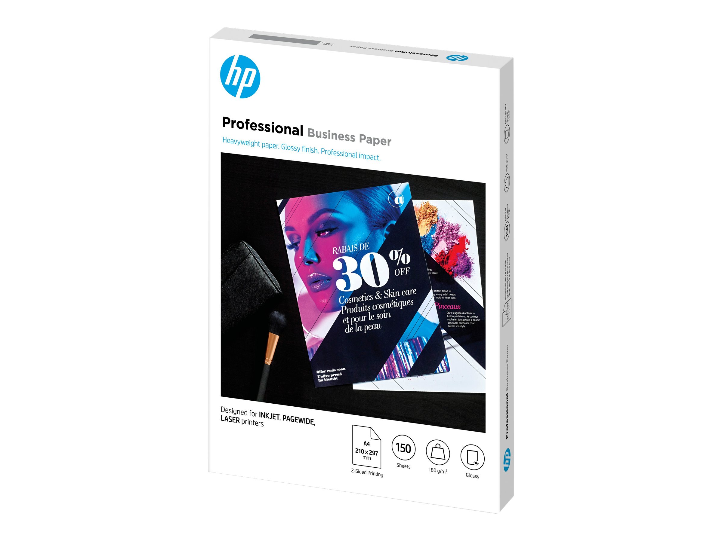 HP Professional Glossy Paper - Glnzend - A4 (210 x 297 mm) - 180 g/m - 150 Blatt Fotopapier - fr Deskjet 15XX, Ink Advantage 