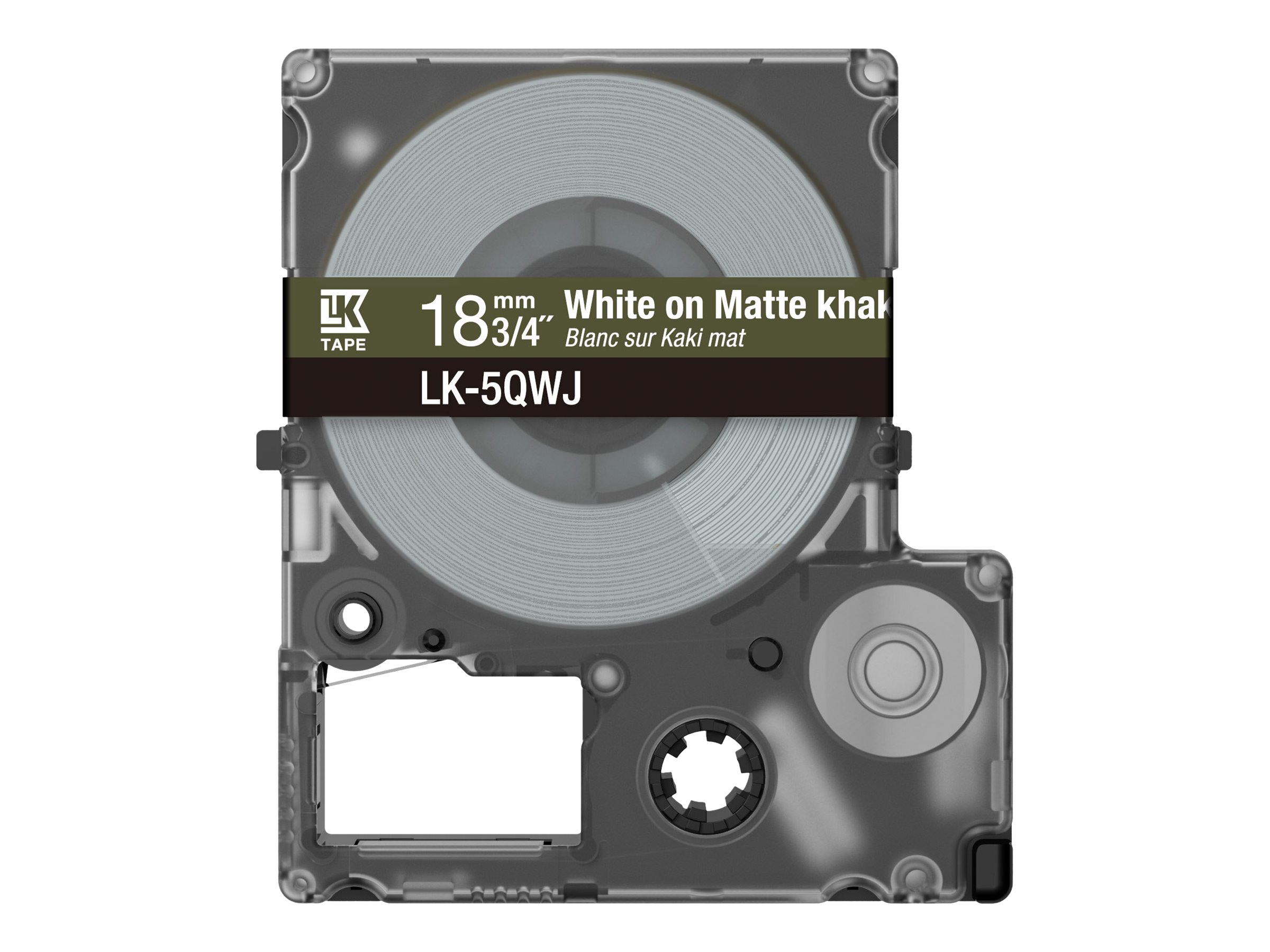 Epson LabelWorks LK-5QWJ - Weiss auf Matt-Khaki - Rolle (1,8 cm x 8 m) 1 Kassette(n) Hngebox - Bandkassette - fr LabelWorks LW