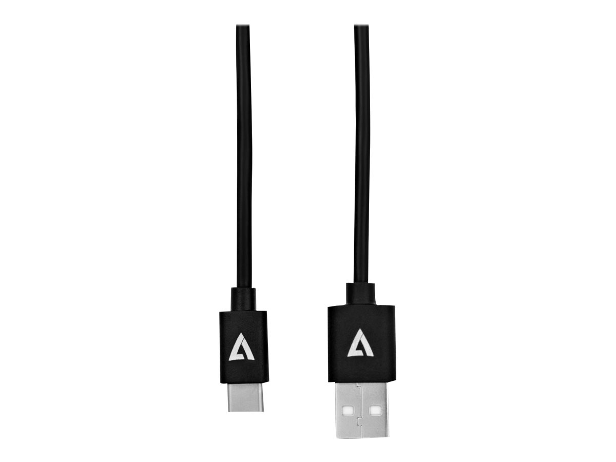 V7 - USB-Kabel - 24 pin USB-C (M) zu USB (M) - USB 2.0 - 2 m - Schwarz