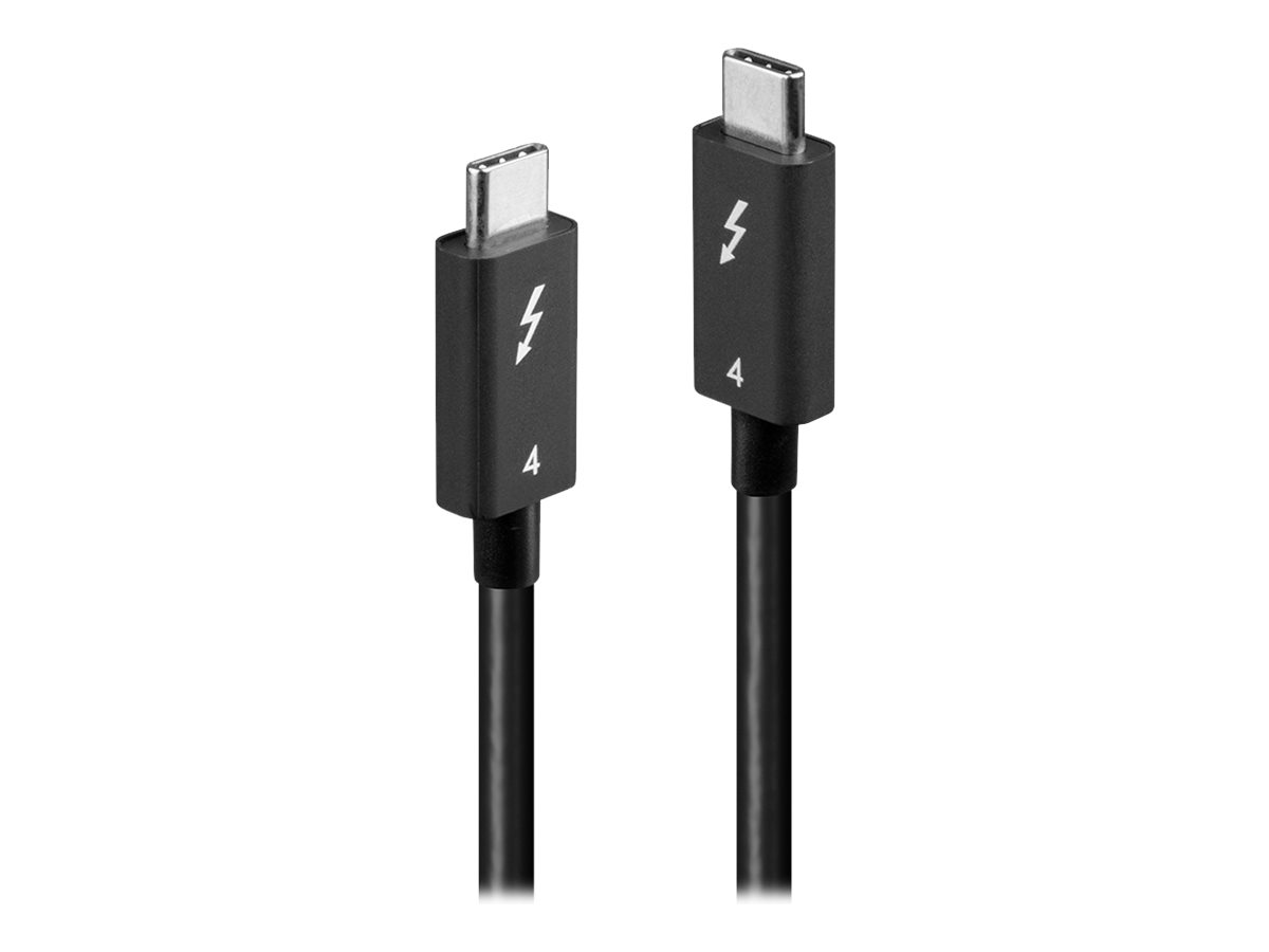 Lindy - USB-Kabel - USB-C (M) zu USB-C (M) - USB4 / Thunderbolt 3 / Thunderbolt 4 - 1 m - passiv, rund, USB-Stromversorgung (100