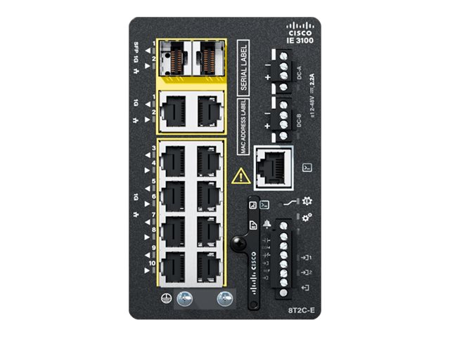 Cisco Catalyst IE3105 Rugged Series - Network Essentials - Switch - managed - 8 x 10/100/1000 + 2 x Combo Gigabit - an DIN-Schie