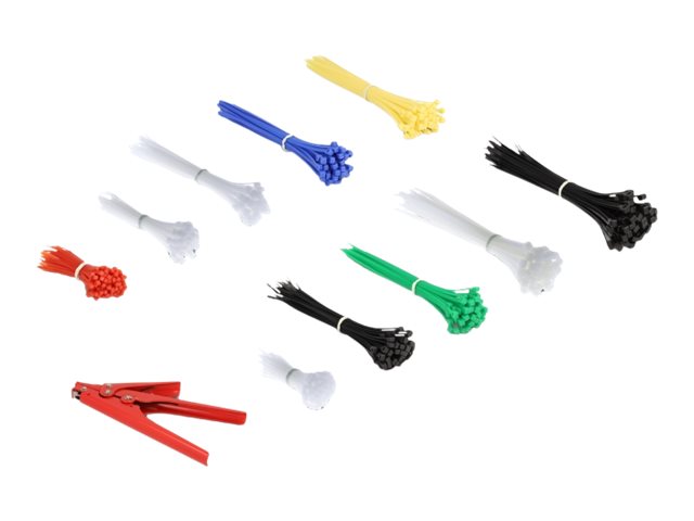Delock - Kabelbinder - Sortierbox mit Kabelbindern, verschiedene Farben - Schwarz, weiss, Blau, Gelb, Rot, grn (Packung mit 600