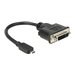 Delock - Videoadapter - 19 pin micro HDMI Type D mnnlich zu DVI-D weiblich - 20 cm - Schwarz