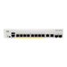 Cisco Catalyst 1000-8FP-2G-L - Switch - managed - 8 x 10/100/1000 (PoE+) + 2 x Combo Gigabit SFP (Uplink) - an Rack montierbar -