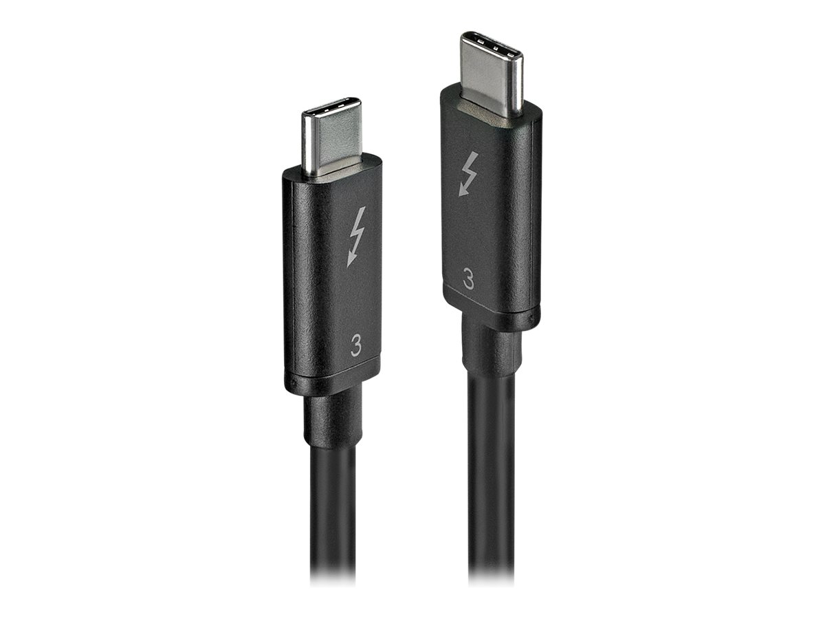 Lindy - Thunderbolt-Kabel - USB-C (M) zu USB-C (M) - USB 3.1 Gen 2 / Thunderbolt 3 / DisplayPort 1.2 - 50 cm - umkehrbare Stecke