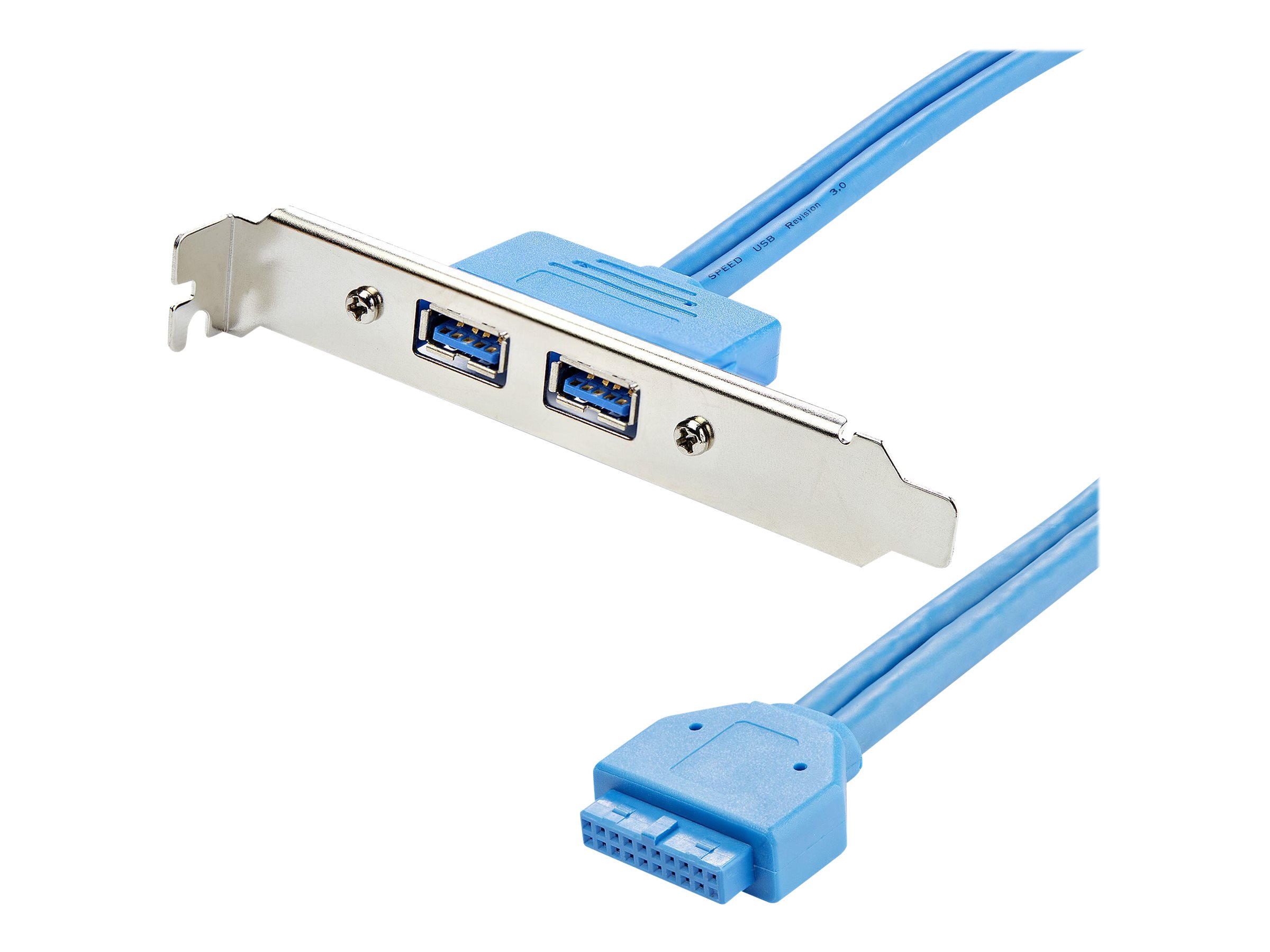 StarTech.com 2 Port USB 3.0 A Buchse Slotblech - USB 3 Pin Header Slotblech Konsole - USB-Konsole - USB Typ A (W) zu 20 PIN IDC 