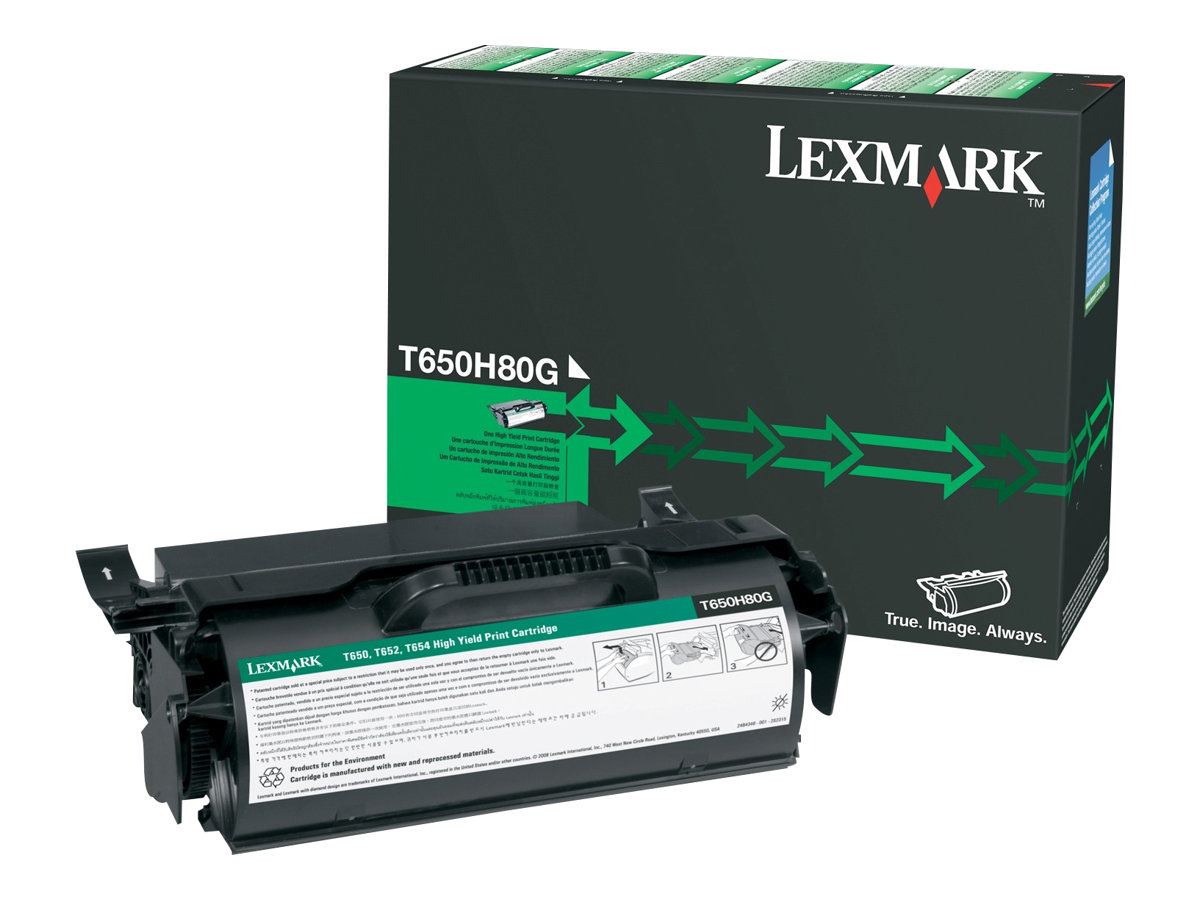 Lexmark - Hohe Ergiebigkeit - Schwarz - Original - Tonerpatrone - fr Lexmark T650dn, T650dtn, T650n, T652dn, T652dtn, T652n, T6