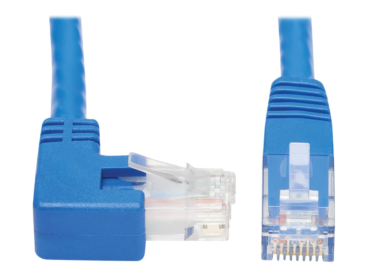 Eaton Tripp Lite Series Right-Angle Cat6 Gigabit Molded UTP Ethernet Cable (RJ45 Right-Angle M to RJ45 M), Blue, 15 ft. (4.57 m)