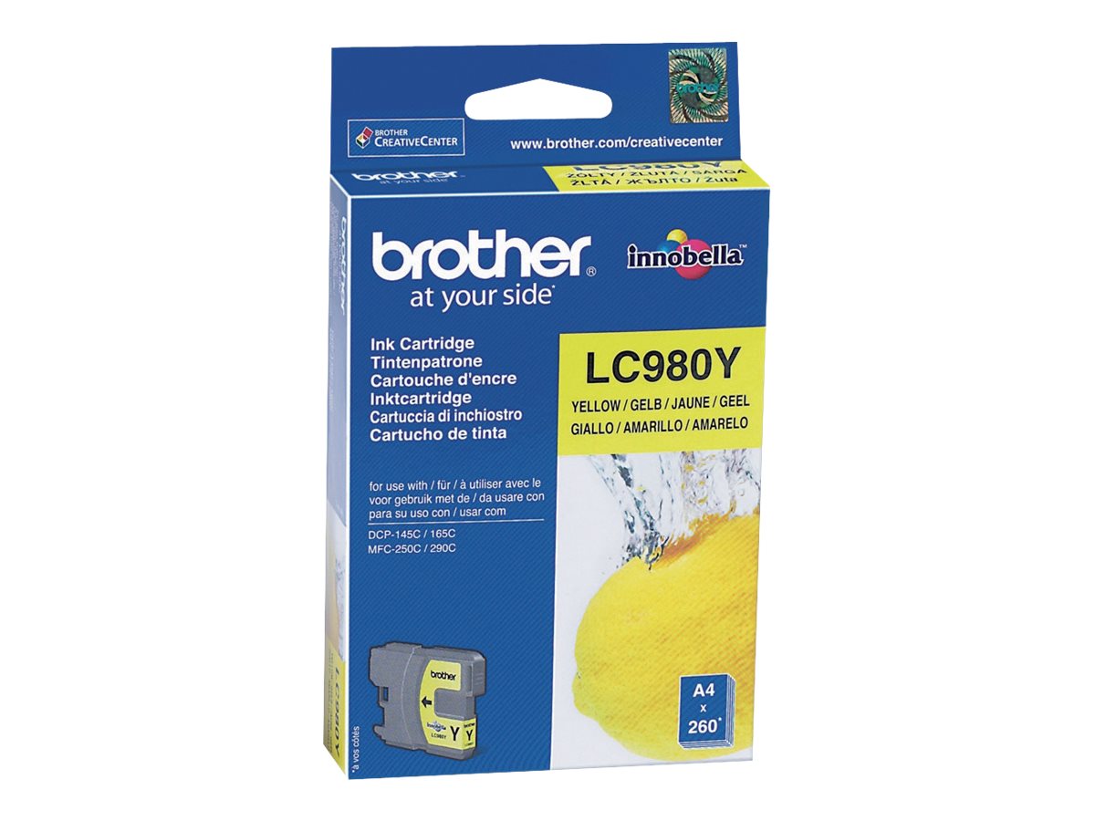 Brother LC980Y - Gelb - Original - Tintenpatrone - fr Brother DCP-145, 163, 167, 193, 195, 197, 365, 373, 375, 377, MFC-250, 25