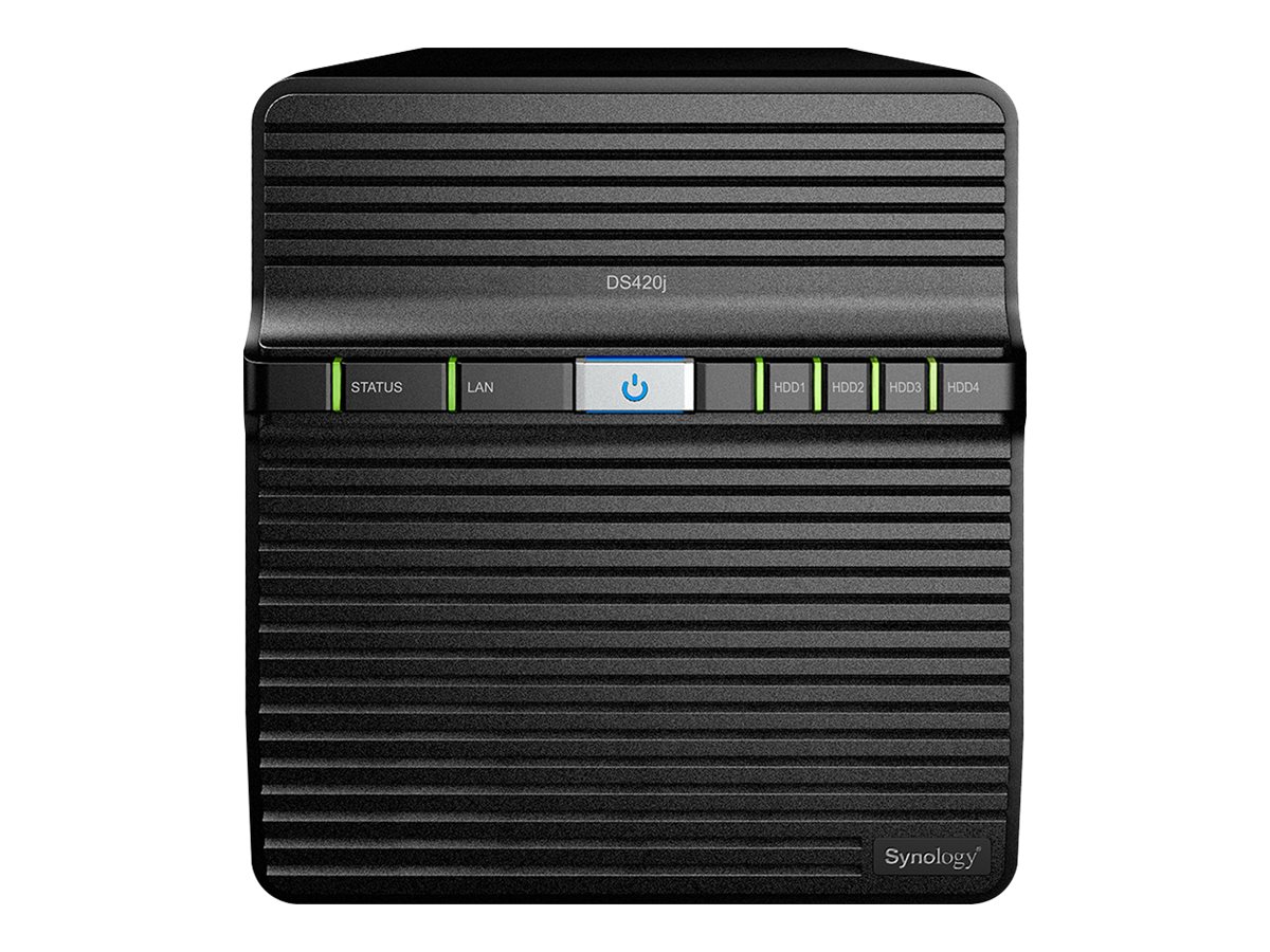 Synology Disk Station DS420j - NAS-Server - 4 Schchte - RAID RAID 0, 1, 5, 6, 10, JBOD - RAM 1 GB - Gigabit Ethernet