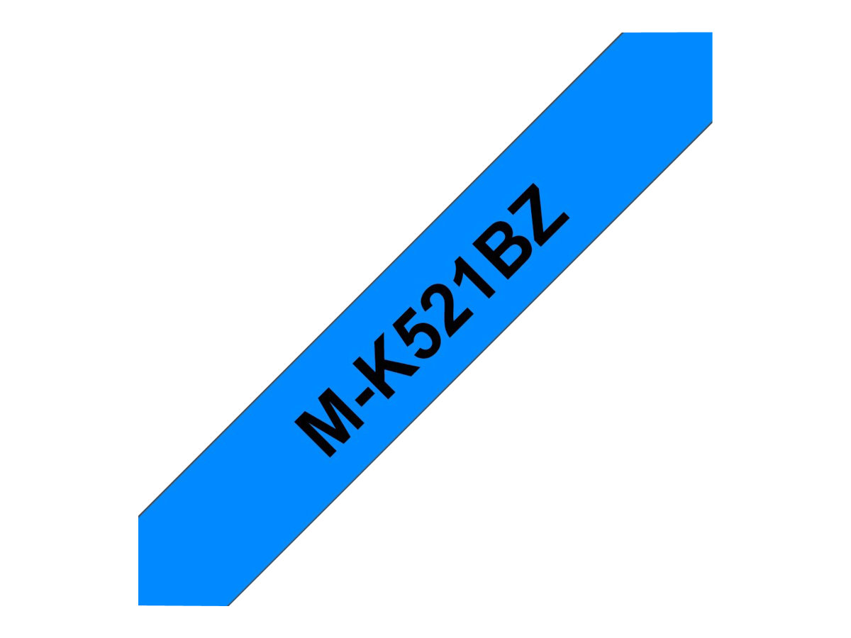 Brother M-K521BZ - Schwarz auf Blau - Rolle (0,9 cm x 8 m) 1 Stck. Druckerband - fr P-Touch PT-55, PT-55P, PT-65, PT-65LB, PT-6