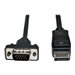 Eaton Tripp Lite Series DisplayPort 1.2 to VGA Active Adapter Cable (DP with Latches to HD15 M/M), 6 ft. (1.8 m) - Videokabel - 