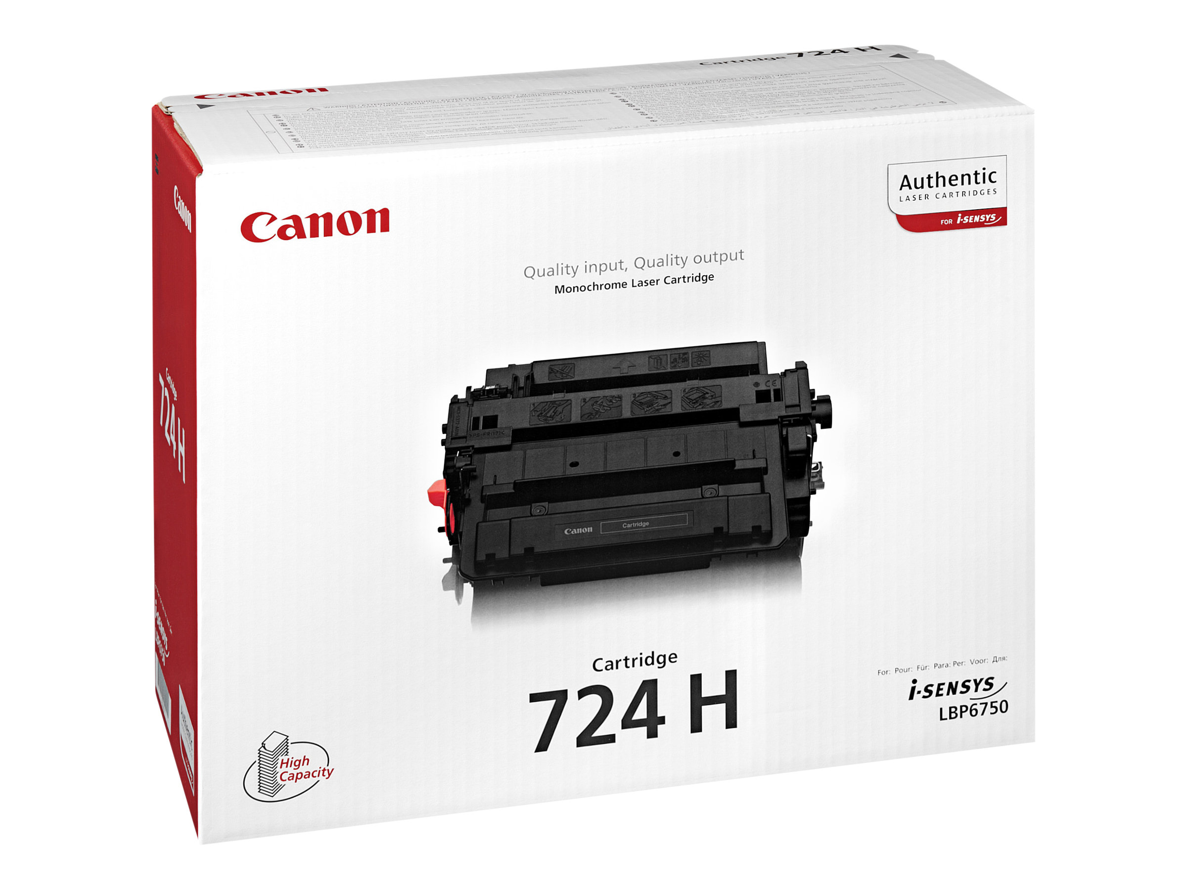 Canon CRG-724H - Schwarz - Original - Tonerpatrone - fr i-SENSYS LBP6750dn, LBP6780x, MF512x, MF515x