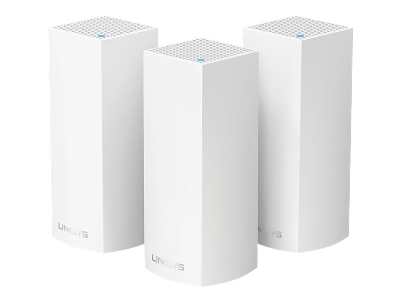 Linksys VELOP Whole Home Mesh Wi-Fi System WHW0303 - WLAN-System (3 Router) - bis zu 557 m² - Netz - GigE - Bluetooth 4.0, 802.1