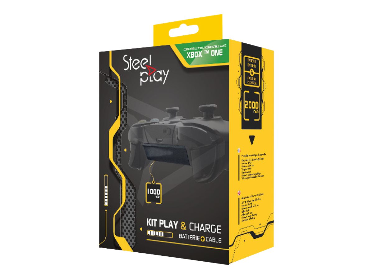 Steelplay Play & Charge Kit - Batterie 2 x - NiMH - 1000 mAh - für Microsoft Xbox One Wireless Controller