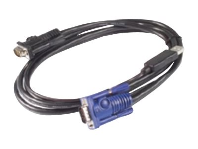 APC - Video- / USB-Kabel - USB, HD-15 (VGA) (M) zu HD-15 (VGA) (M) - 7.6 m - fr APC 16 Port Multi-Platform Analog KVM, 8 Port M