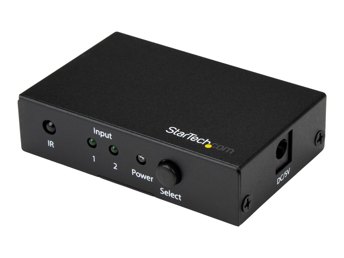 StarTech.com 2 Port HDMI Switch - 4K HDMI Switch Box - Ultra HD 4k 60Hz - Video/Audio-Schalter - 2 x HDMI - Desktop