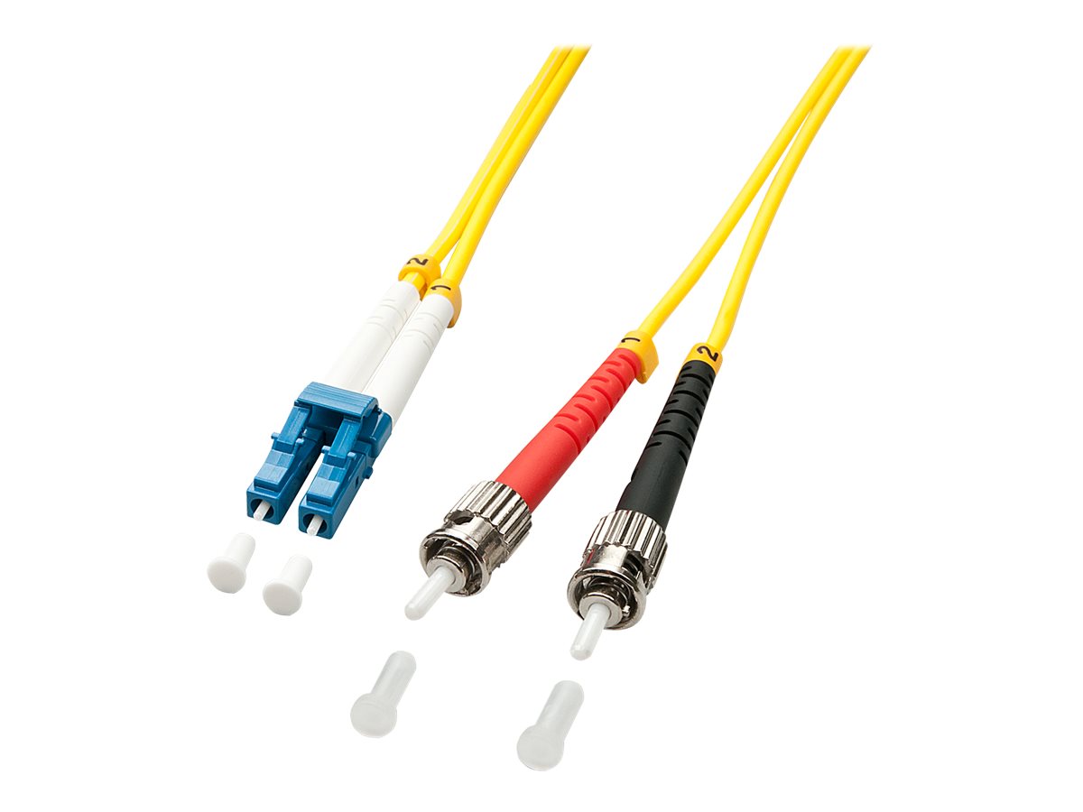 Lindy - Patch-Kabel - ST Einzelmodus (M) zu LC Single-Modus (M) - 3 m - Glasfaser - Duplex