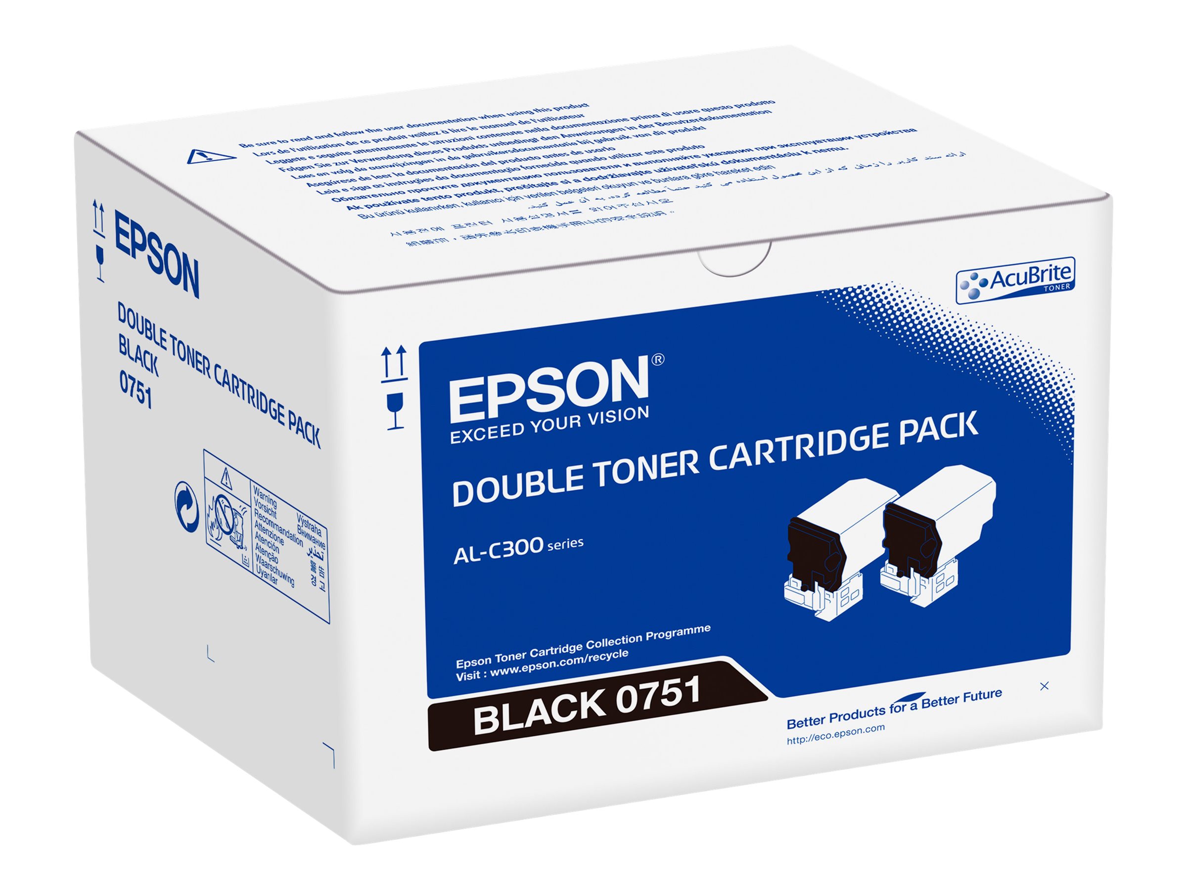 Epson - 2er-Pack - Schwarz - Original - Tonerpatrone - fr Epson AL-C300; AcuLaser C3000; WorkForce AL-C300