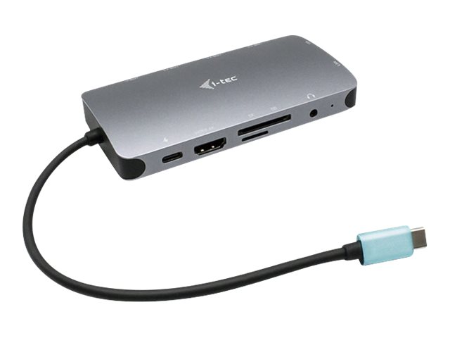 i-Tec USB-C Metal Nano Dock HDMI/VGA with LAN + Power Delivery 100 W - Dockingstation - USB-C / Thunderbolt 3 - VGA, HDMI - 1GbE