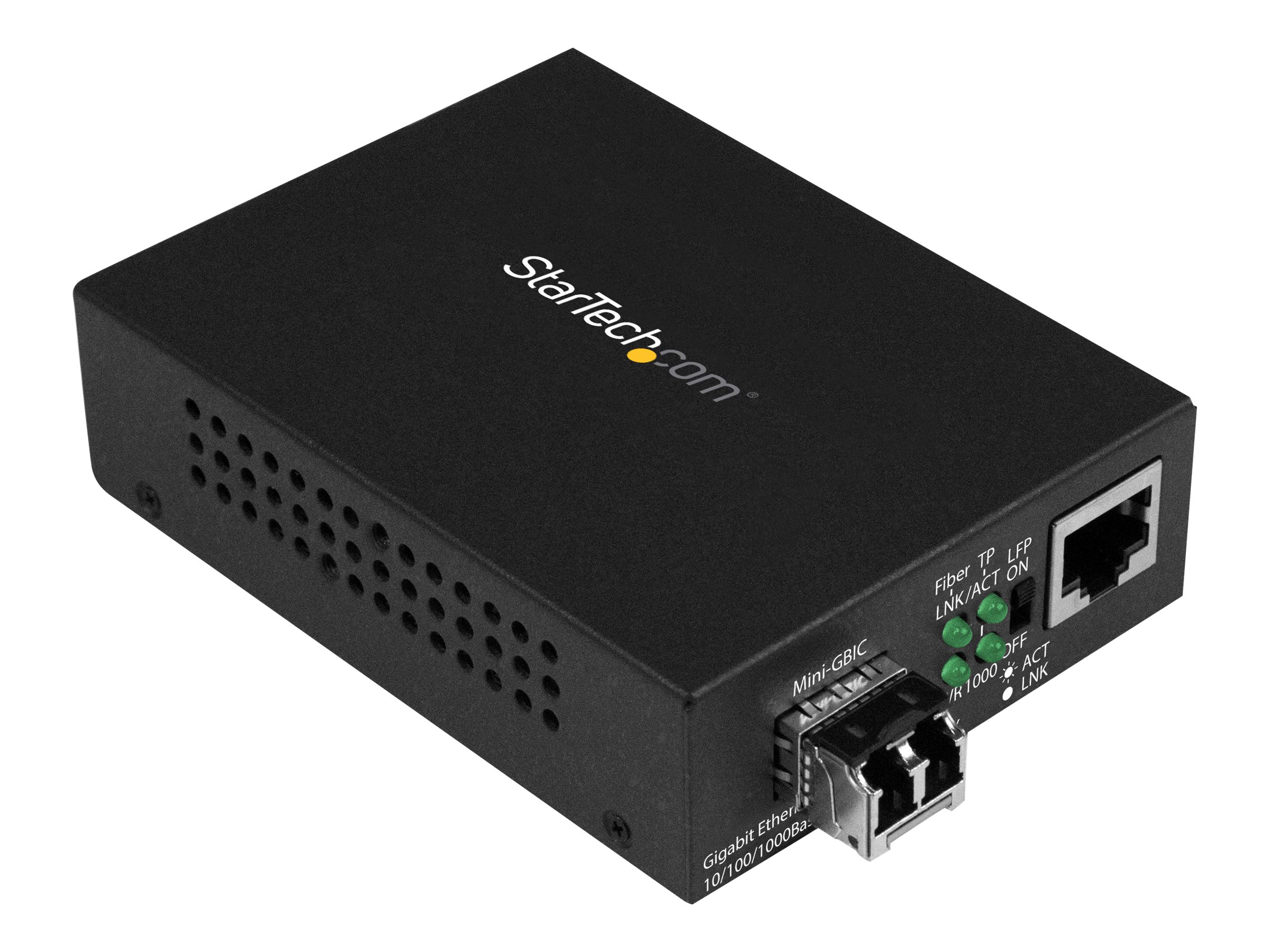 StarTech.com Gigabit Ethernet Glasfaser Medienkonverter - 850nm MM LC - 500m - Mit MM SFP Transceiver - Fr 10/100/1000 Netzwerk