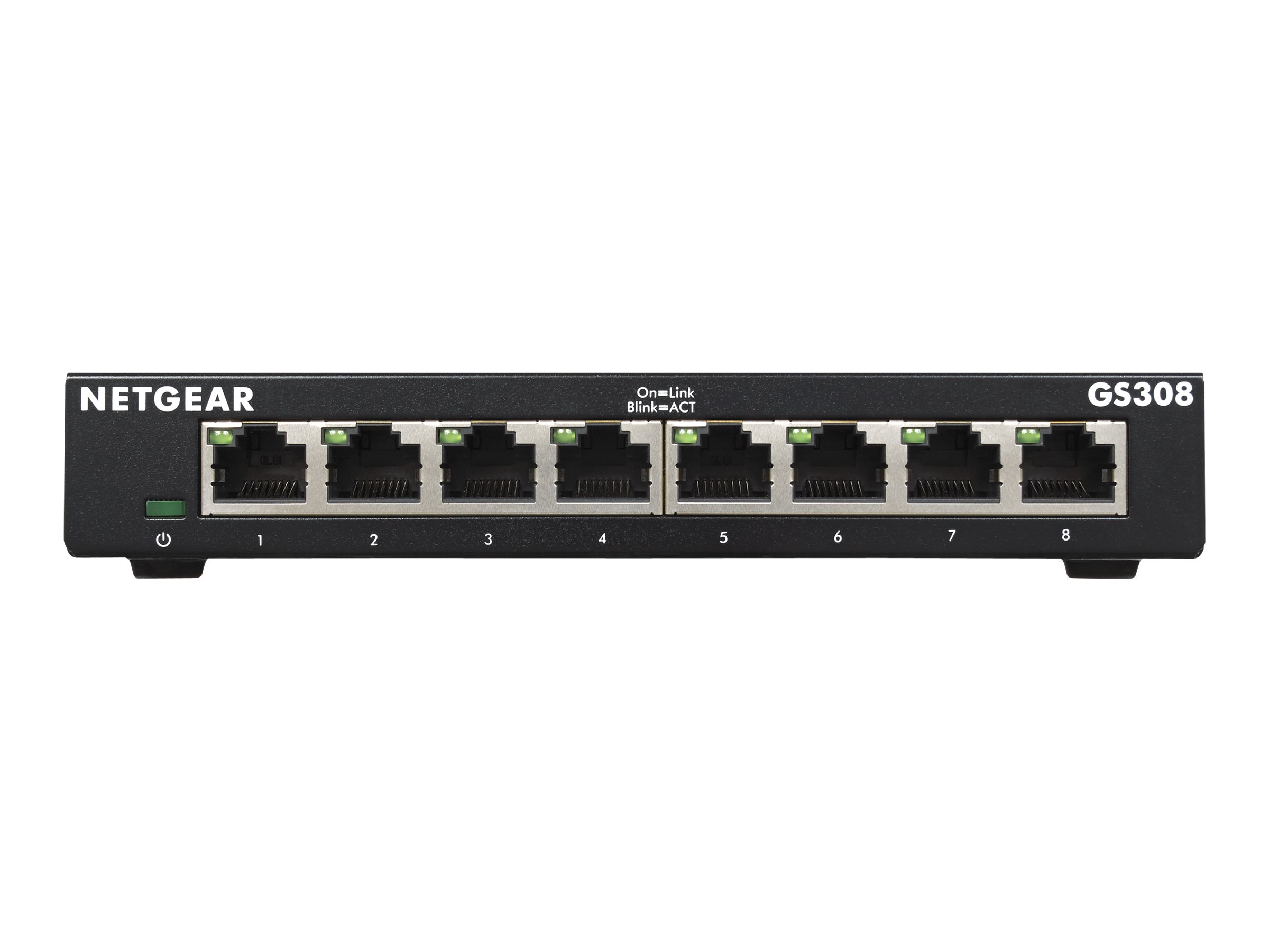 NETGEAR GS308v3 - Switch - unmanaged - 8 x 10/100/1000 - Desktop, wandmontierbar