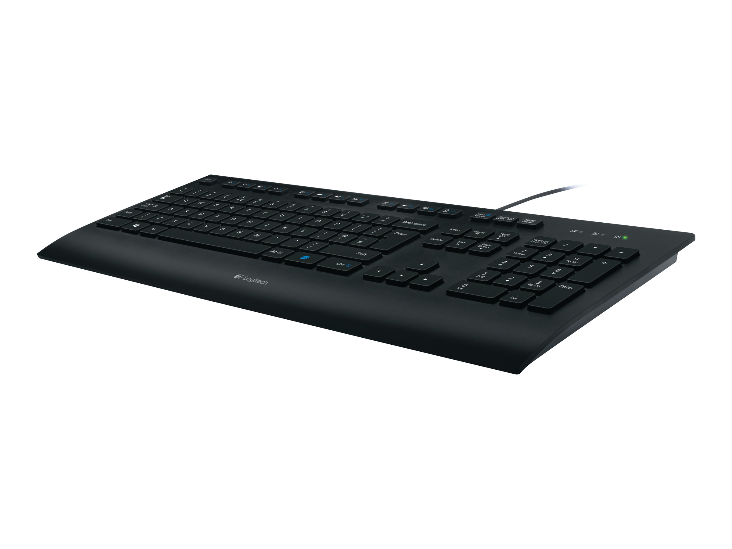 Logitech Corded K280e - Tastatur - USB - US International