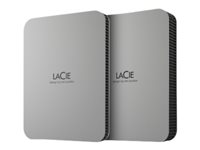 LaCie Mobile Drive STLP1000400 - Festplatte - 1 TB - extern (tragbar) - USB 3.2 Gen 1 (USB-C Steckverbinder) - Moon Silver
