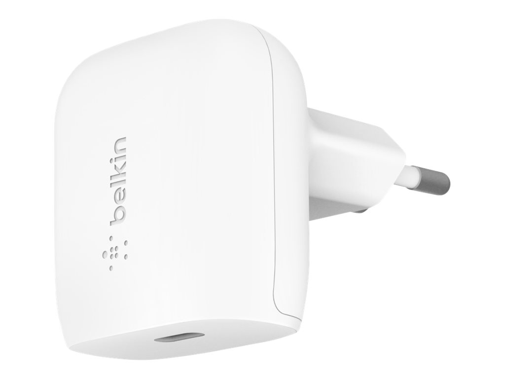 Belkin BOOST CHARGE Wall Charger - Netzteil - 20 Watt - Fast Charge, PD (24 pin USB-C) - weiss