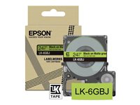 Epson LabelWorks LK-6GBJ - Schwarz auf Mattgrn - Rolle (2,4 cm x 8 m) 1 Kassette(n) Hngebox - Bandkassette - fr LabelWorks LW