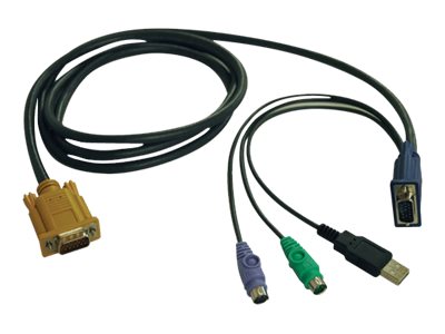 Tripp Lite 15ft USB / PS2 Cable Kit for KVM Switches B020-U08 / U16 & B022-U16 15' - Tastatur- / Video- / Maus- (KVM-) Kabel - 1