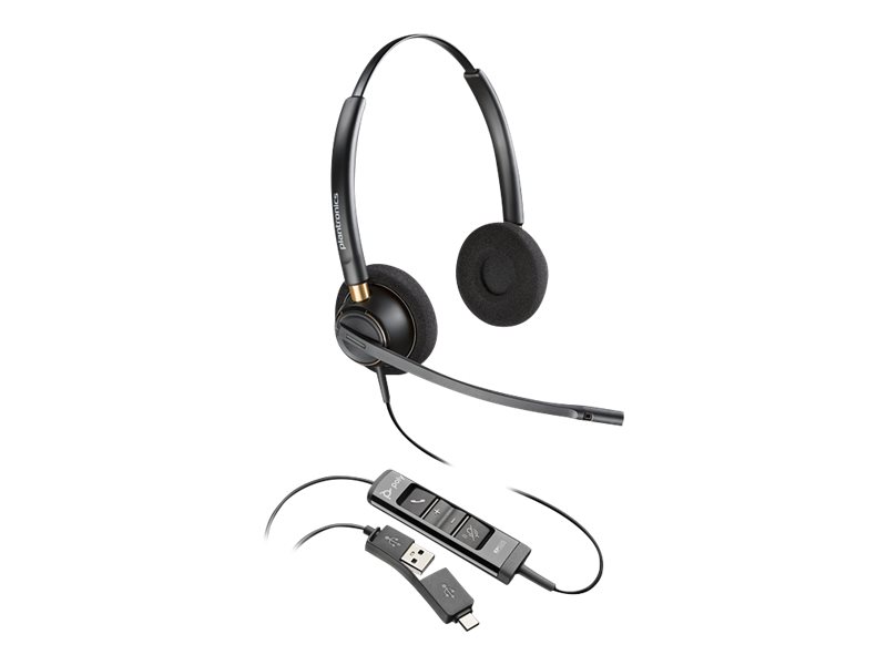 Poly EncorePro 525 - Headset - On-Ear - kabelgebunden - USB-C, USB-A