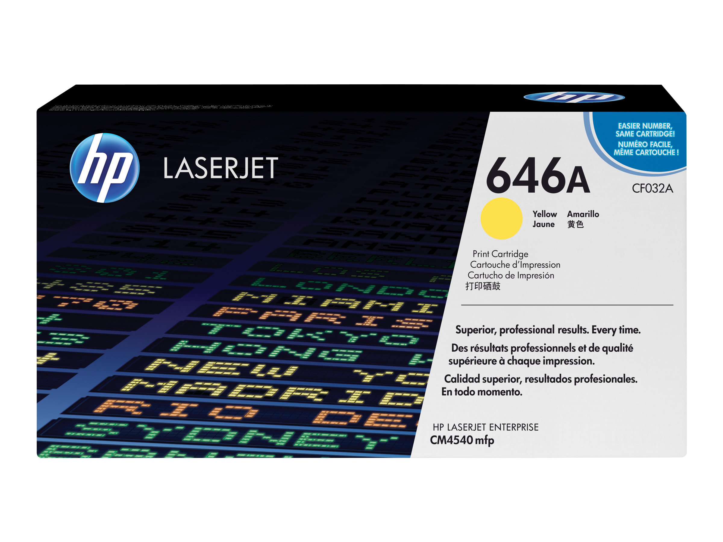 HP 646A - Gelb - original - LaserJet - Tonerpatrone (CF032A) - fr Color LaserJet Enterprise CM4540 MFP, CM4540f MFP, CM4540fskm