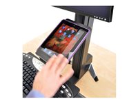 Ergotron WorkFit-S Tablet/Document Holder - Montagekomponente (Halter) - fr Tablett - Kunststoff - Schwarz - fr WorkFit-S Dual